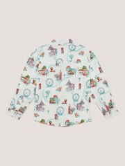 Monsoon White London Print Long Sleeve Shirt - Image 3 of 4