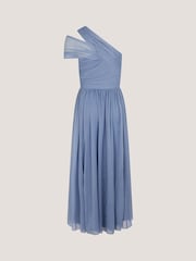Monsoon Blue Arianna One Shoulder Tulle Prom Dress - Image 3 of 4