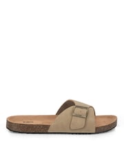 Totes Brown Ladies Single Buckle Sliders - Image 2 of 5