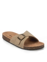 Totes Brown Ladies Single Buckle Sliders - Image 3 of 5