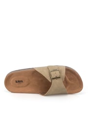Totes Brown Ladies Single Buckle Sliders - Image 4 of 5