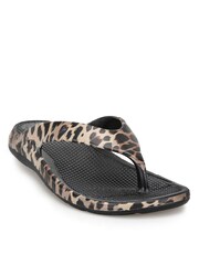 Totes Animal Solbounce Toe Post Flip Flops Sandals - Image 3 of 5