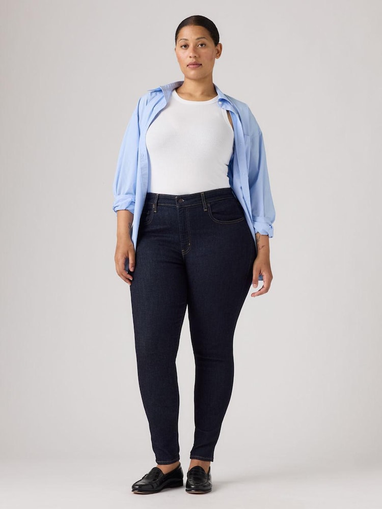 Levi's® Blue 721-High-Rise-Skinny Jeans - Image 1 of 9 Levi's® Blue 721-High-Rise-Skinny Jeans - Image 1 of 9