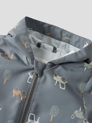 Name It Grey Tractor Waterproof Pramsuit - Image 3 of 5