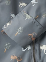 Name It Grey Tractor Waterproof Pramsuit - Image 5 of 5