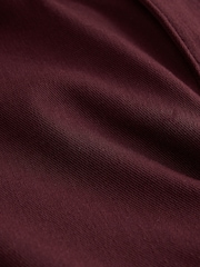 Burgundy Red Flare Leg Denim Jersey Leggings - Image 6 of 7