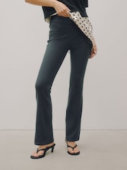 Teal Blue Jersey Bootcut Leggings - Image 2 of 8