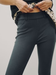Teal Blue Jersey Bootcut Leggings - Image 5 of 8
