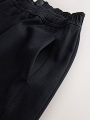 Black Barrel Leg Denim Jersey Trousers - Image 7 of 8
