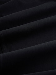 Black Barrel Leg Denim Jersey Trousers - Image 8 of 8