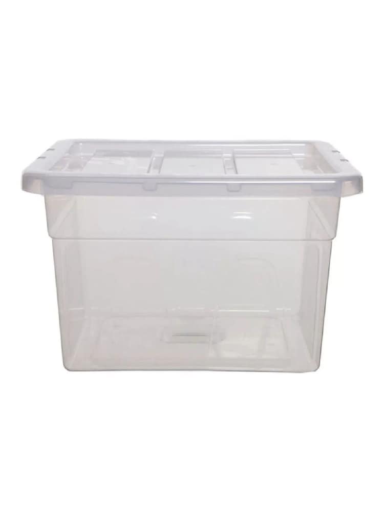 Whitefurze Set of 2 Clear 40cm Storage Boxes - Image 3 of 3