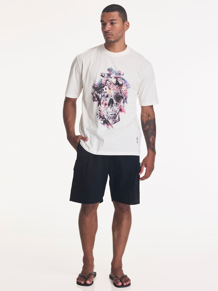 Religion White Skull Parrot T-Shirt - Image 4 of 4