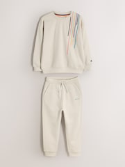 Paul Smith Junior 자수 스트라이프 스웨트셔츠와 조거 팬츠 세트 - 8의 이미지 1