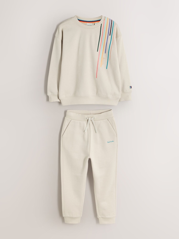 Paul Smith Junior 자수 스트라이프 스웨트셔츠와 조거 팬츠 세트 - 8의 이미지 1