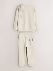 Paul Smith Junior 자수 스트라이프 스웨트셔츠와 조거 팬츠 세트 - 8의 이미지 2