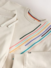 Paul Smith Junior 자수 스트라이프 스웨트셔츠와 조거 팬츠 세트 - 8의 이미지 7