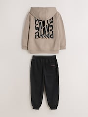 Paul Smith Junior Stone/Black Graphic Hoodie and Joggers Set - Image 2 of 9