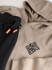 Paul Smith Junior Stone/Black Graphic Hoodie and Joggers Set - Image 4 of 9