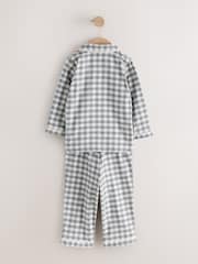 Grey/Ecru Check Christmas Matching Family Pyjamas (9mths-16yrs) - Image 7 of 9