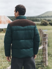 Grün - Western Style Quilted Puffer Jacket - Bild 3 von 7
