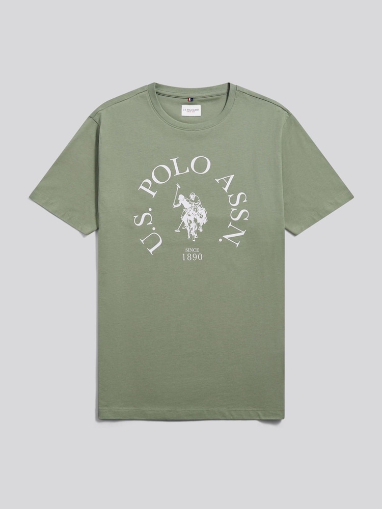 U.S. Polo Assn Green Minimal Circle Print T-Shirt - Image 1 of 3