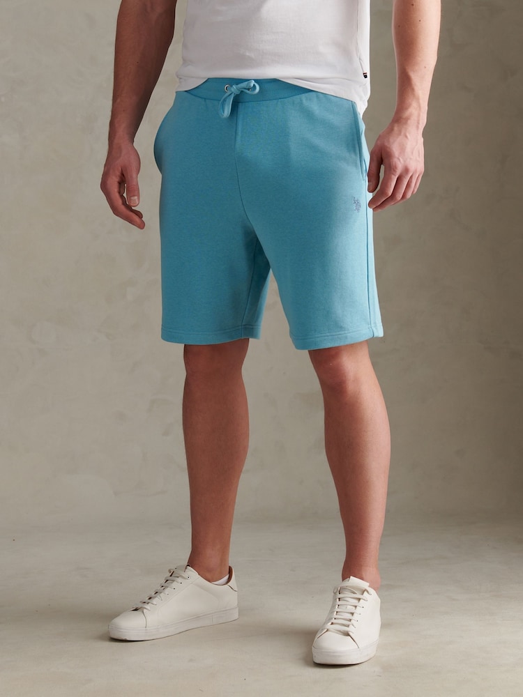 U.S. Polo Assn Blue Double Horsemen Sweat Shorts - Image 1 of 8 U.S. Polo Assn Blue Double Horsemen Sweat Shorts - Image 1 of 8