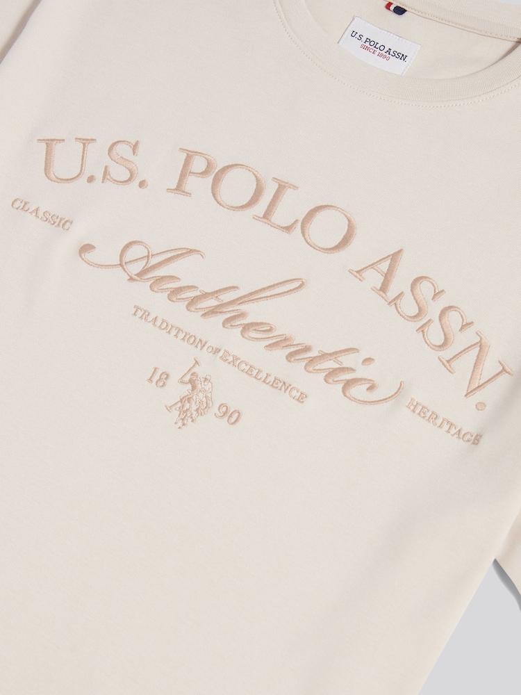 Neutralna boja - U.S. Polo Assn. Grafička majica Arch Script - Slika 7 od 7 Neutralna boja - U.S. Polo Assn. Grafička majica Arch Script - Slika 7 od 7
