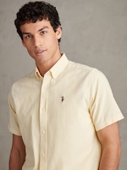 U.S. Polo Assn Cream Short Sleeve Oxford Shirt - Image 2 of 7