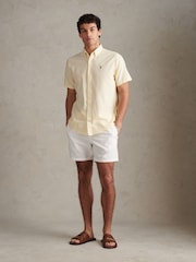 U.S. Polo Assn Cream Short Sleeve Oxford Shirt - Image 3 of 7