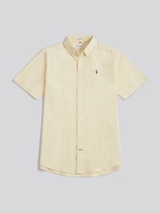 U.S. Polo Assn Cream Short Sleeve Oxford Shirt - Image 5 of 7
