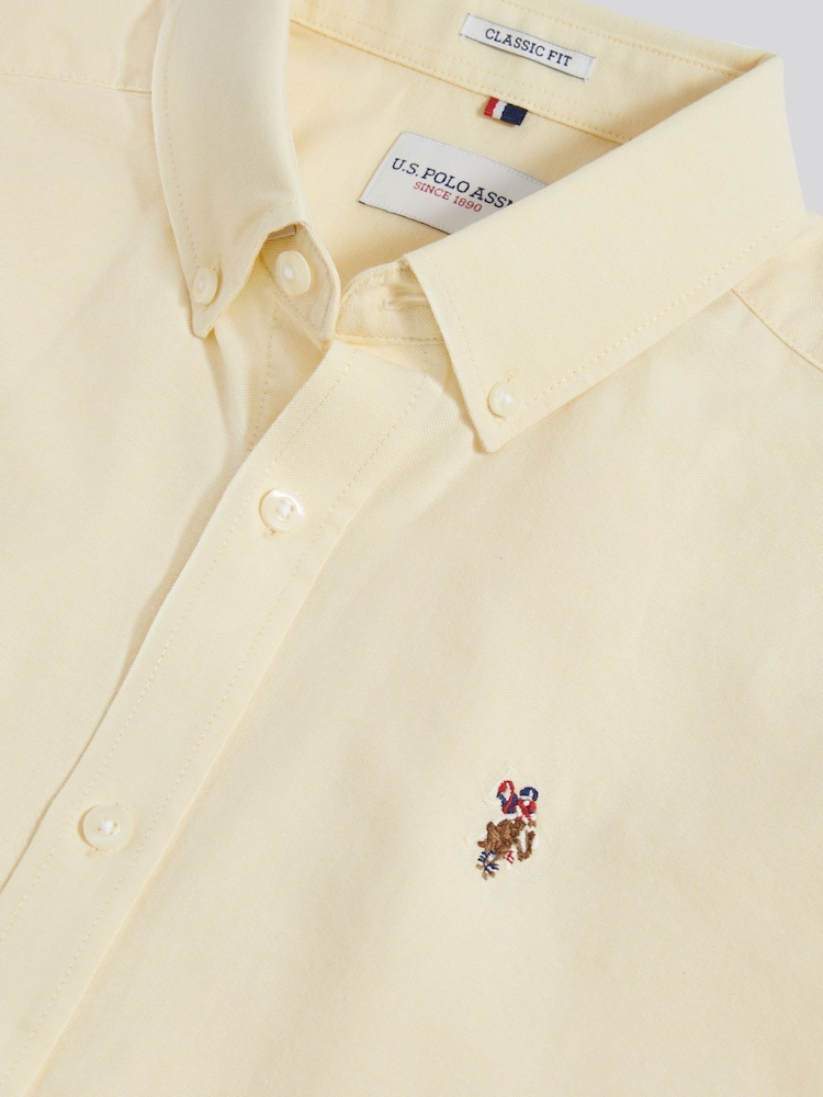 U.S. Polo Assn Cream Short Sleeve Oxford Shirt - Image 7 of 7 U.S. Polo Assn Cream Short Sleeve Oxford Shirt - Image 7 of 7