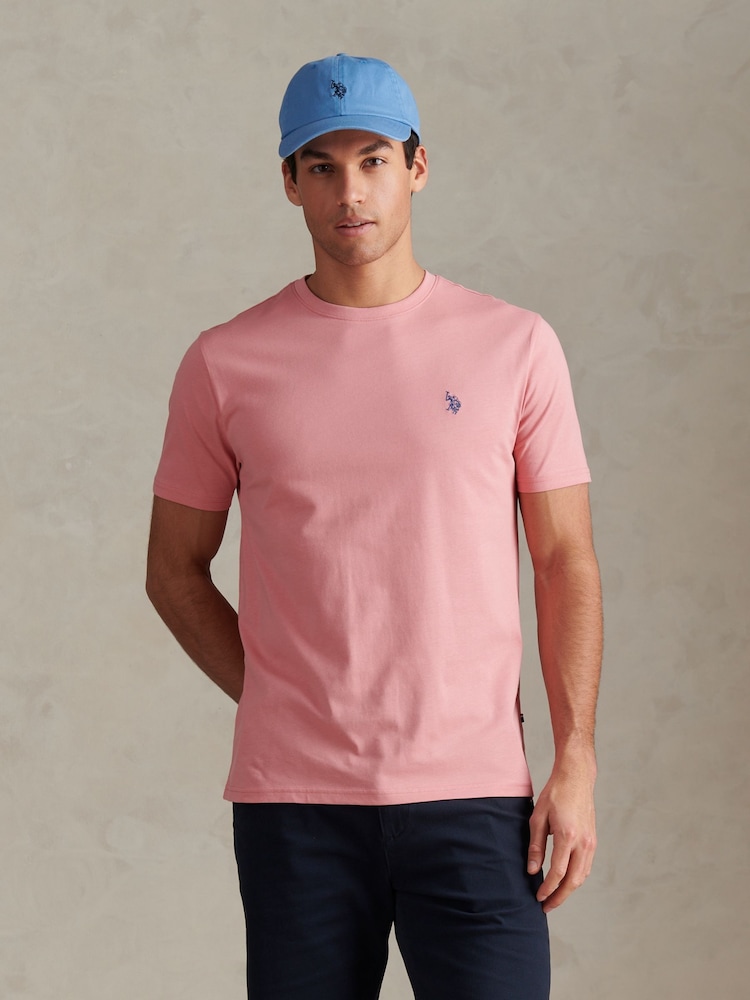 U.S. Polo Assn Pink Double Horsemen T-Shirt - Image 1 of 4