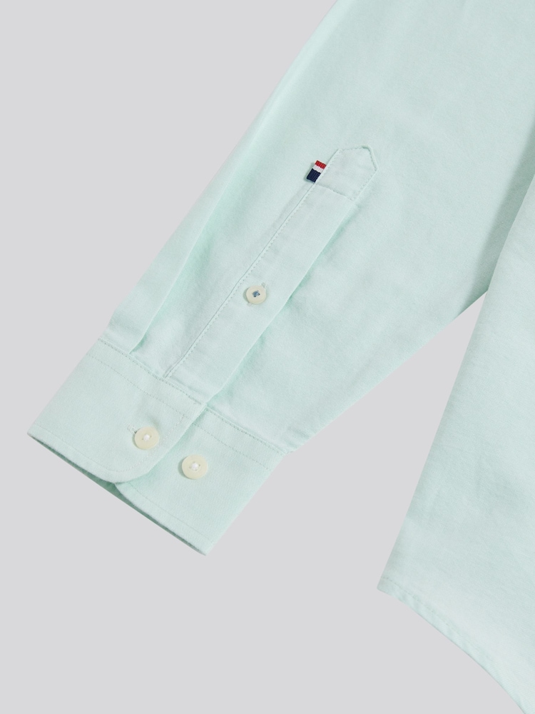 U.S. Polo Assn Light Green Peached Oxford Shirt - Image 10 of 10