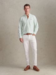 U.S. Polo Assn Light Green Peached Oxford Shirt - Image 3 of 10