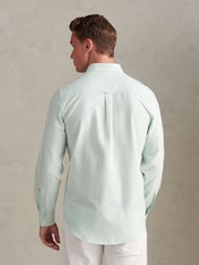 U.S. Polo Assn Light Green Peached Oxford Shirt - Image 4 of 10
