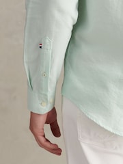 U.S. Polo Assn Light Green Peached Oxford Shirt - Image 5 of 10