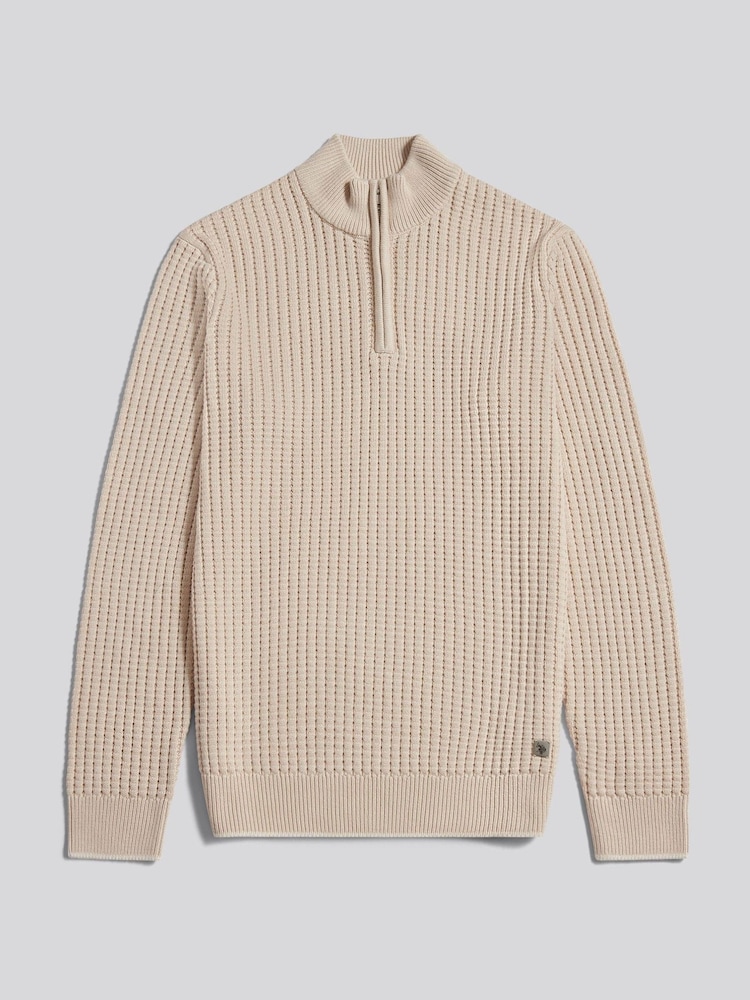 U.S. Polo Assn Open Knit Quarter Zip Funnel Jumper - Imaginea 1 din 3