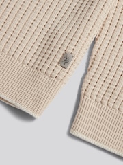 U.S. Polo Assn Open Knit Quarter Zip Funnel Jumper - Imaginea 3 din 3