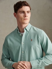 U.S. Polo Assn Persian Green Peached Oxford Shirt - Image 2 of 7