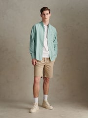 U.S. Polo Assn Persian Green Peached Oxford Shirt - Image 3 of 7