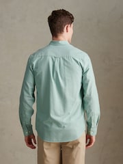 U.S. Polo Assn Persian Green Peached Oxford Shirt - Image 4 of 7