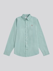 U.S. Polo Assn Persian Green Peached Oxford Shirt - Image 5 of 7