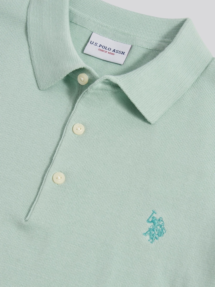 U.S. Polo Assn. Green Mens Combed Cotton Polo Shirt - Image 7 of 7