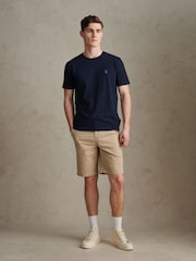 Azul - U.S. Polo Assn. Subtle Texture Double Horsemen T-Shirt - Imagem 3 de 7