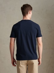 Azul - U.S. Polo Assn. Subtle Texture Double Horsemen T-Shirt - Imagem 4 de 7