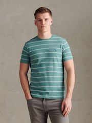 U.S. Polo Assn Green Terry Stripe T-Shirt - Image 1 of 7