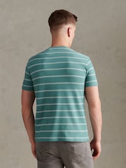 U.S. Polo Assn Green Terry Stripe T-Shirt - Image 4 of 7