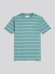 U.S. Polo Assn Green Terry Stripe T-Shirt - Image 5 of 7