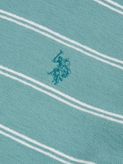 U.S. Polo Assn Green Terry Stripe T-Shirt - Image 7 of 7