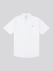 U.S. Polo Assn White Linen Blend Short Sleeve Shirt - Image 5 of 7